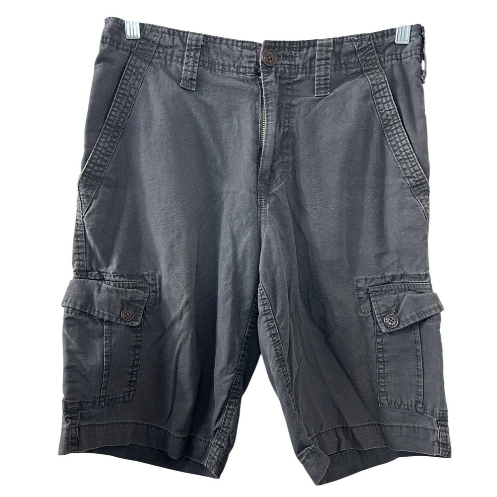 Urban Pipeline Cotton Cargo Shorts 29 Black Faded Utility Gorpcore Skate Retro